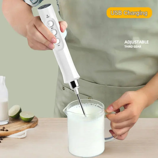3 In 1 Wireless Handheld Electric Milk Foam Machine w/ blade attachments