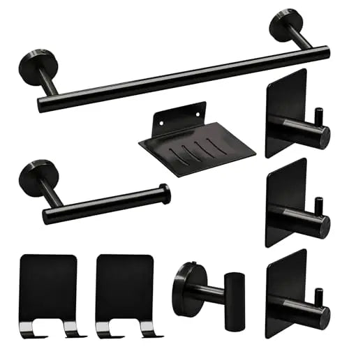 7 pcs Bathroom Towel Rack, Hardware Set Included