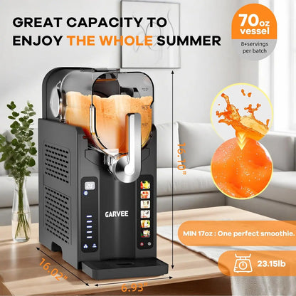 Slushie Machine, No Ice Needed, Frozen Drink Maker with LED Display
