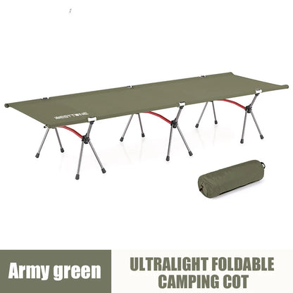 Portable Folding Cot with Leg Extenders-Ultralight Aluminum Alloy