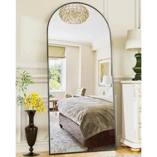 Full Length Mirror, 58"x19" Arch Free Standing Floor Mirror