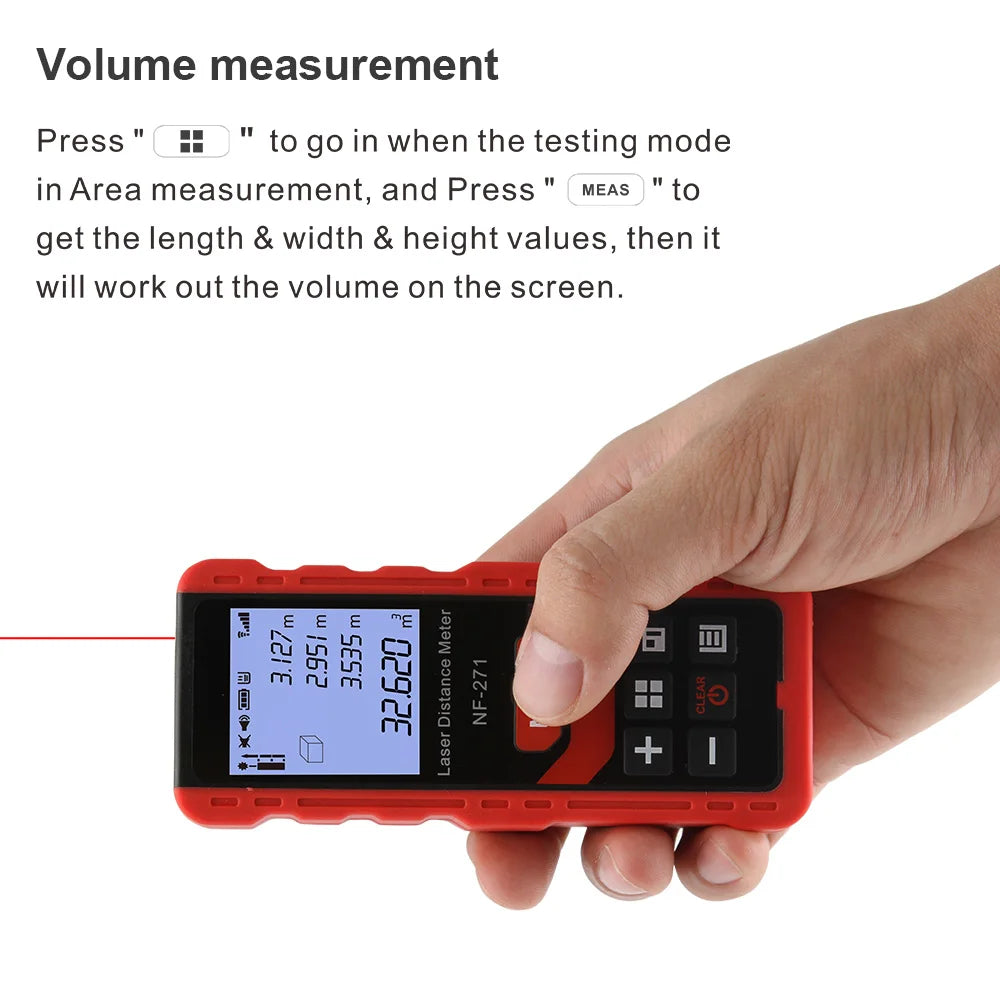 Laser Distance Meter-Rangefinder Measure Device Digital Ruler Tool