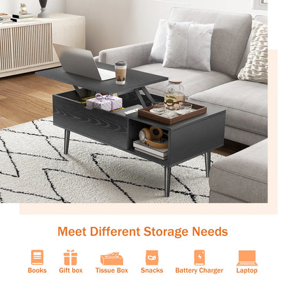 Lift Top Coffee Table w/ Hidden Storage Space w/Easy Lift