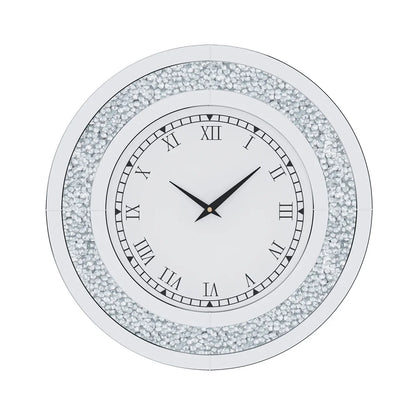 32inch Large Diamond Crystal 3D Wall Clock with Roman Numerals