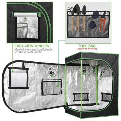 48"x24"x60" Grow Tent Hydroponic Window Floor Tray w/tool bag (tools not included)