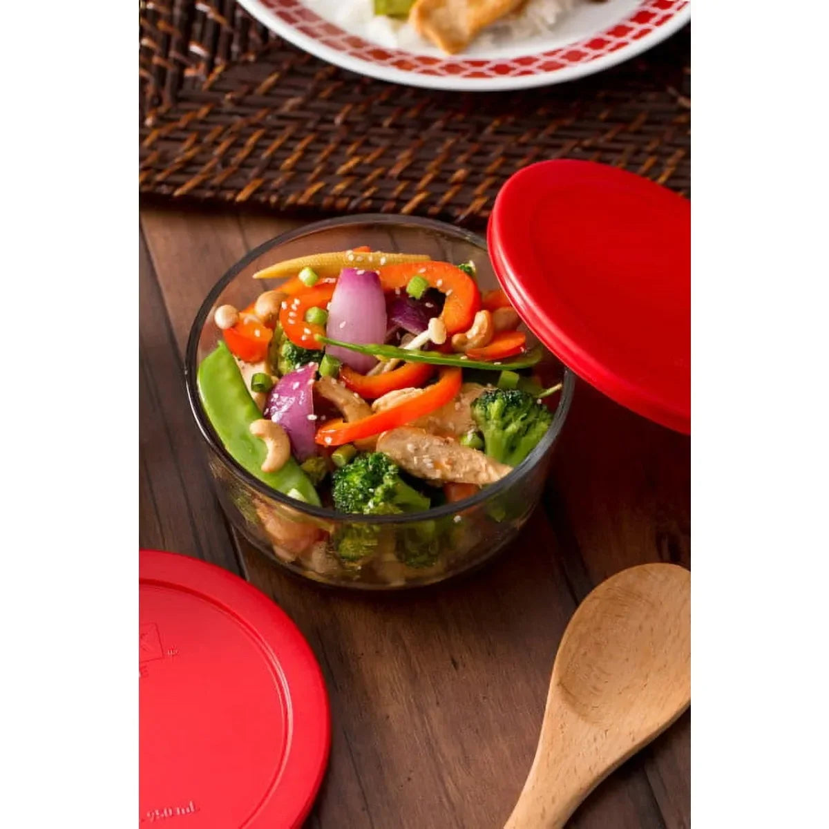 Pyrex Glass Bowl 2 Pack Set w/ Lids, Microwave & Oven Safe