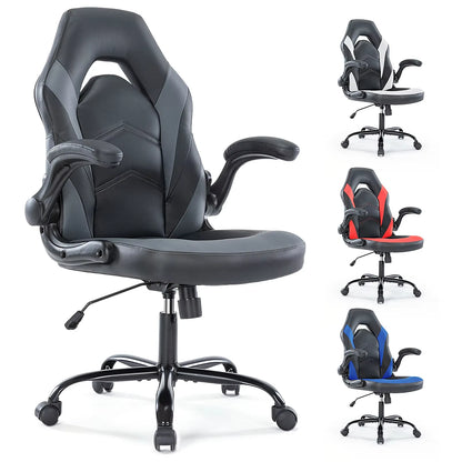Computer/Gaming Chair, PU Leather with Flip-up Armrest