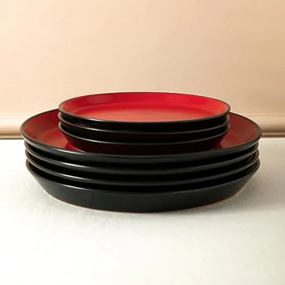 16 Piece Albie Stoneware Dinnerware Set, Microwave and Dishwasher Safe