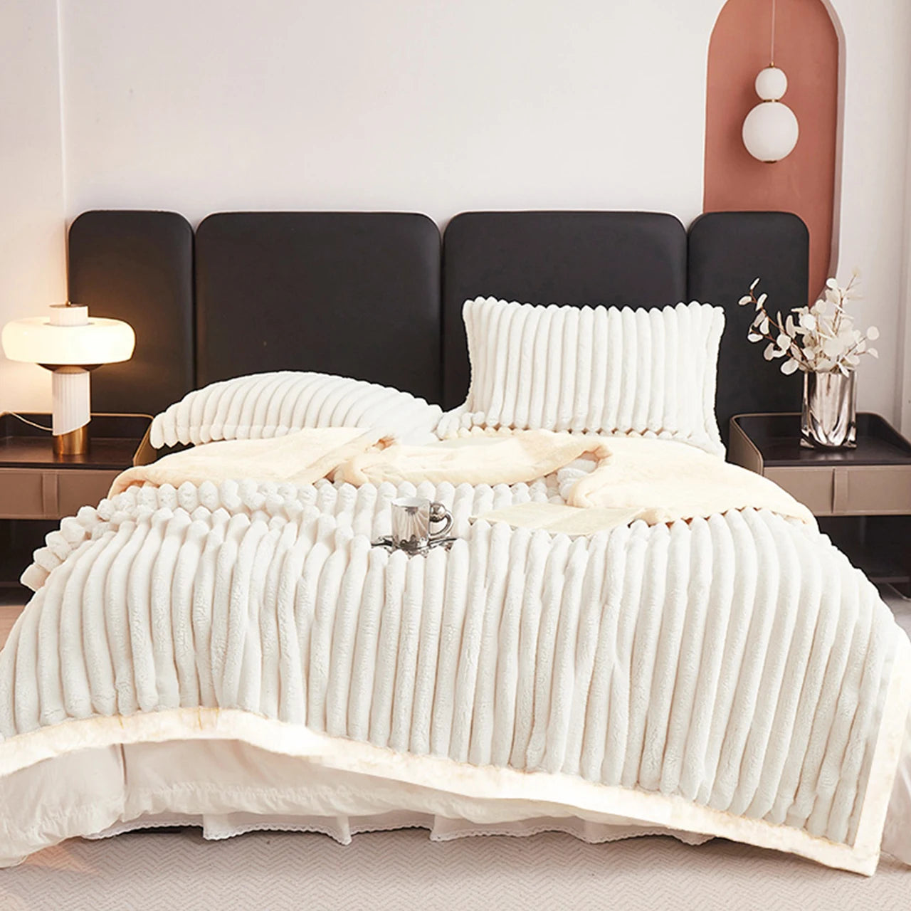 Weighted Fleece Blanket -Soft, Warm and Comfortable w/Sherpa