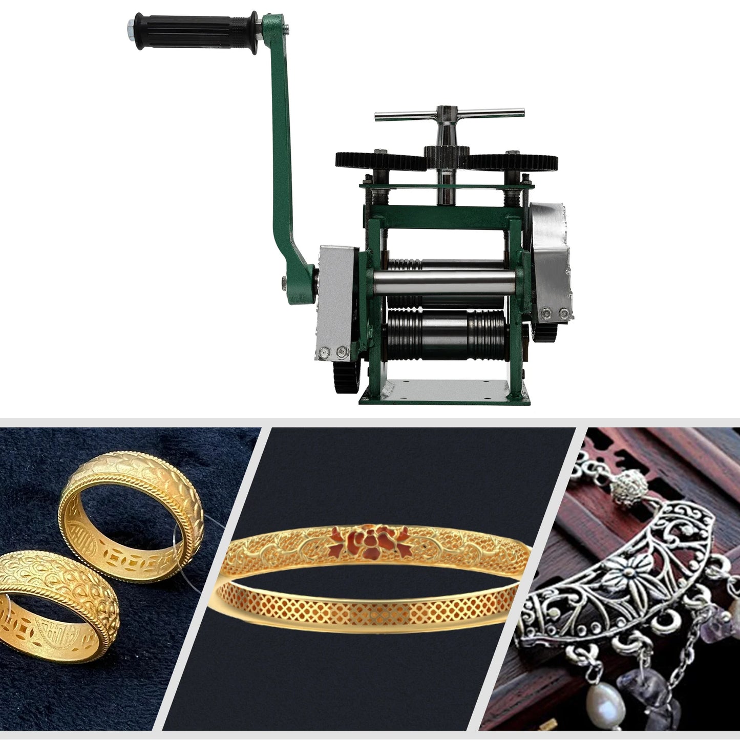 120mm Rolling Mill Jewelry Machine,  Adjustable Press Thickness -  Makes Exquisite Jewelry
