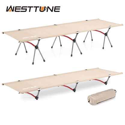 Portable Folding Cot with Leg Extenders-Ultralight Aluminum Alloy