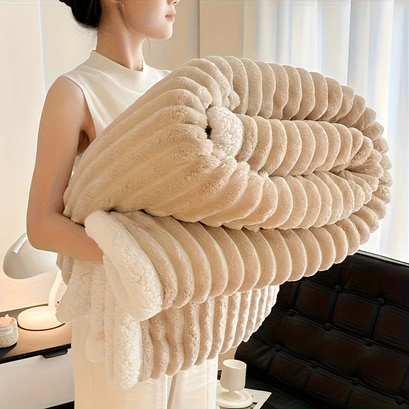 Weighted Fleece Blanket -Soft, Warm and Comfortable w/Sherpa