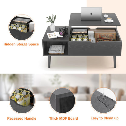 Lift Top Coffee Table w/ Hidden Storage Space w/Easy Lift