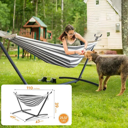 Hammock with Adjustable Stand  w/Storage Bag,