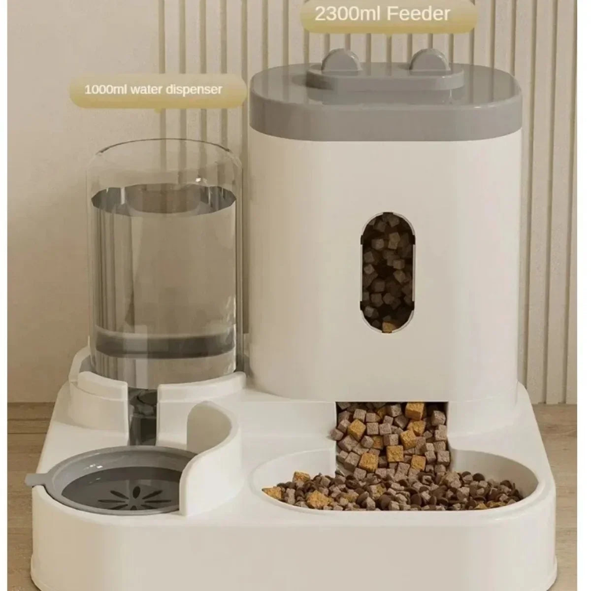 Automatic Feeder Pet Food Bowl With Water Fountain