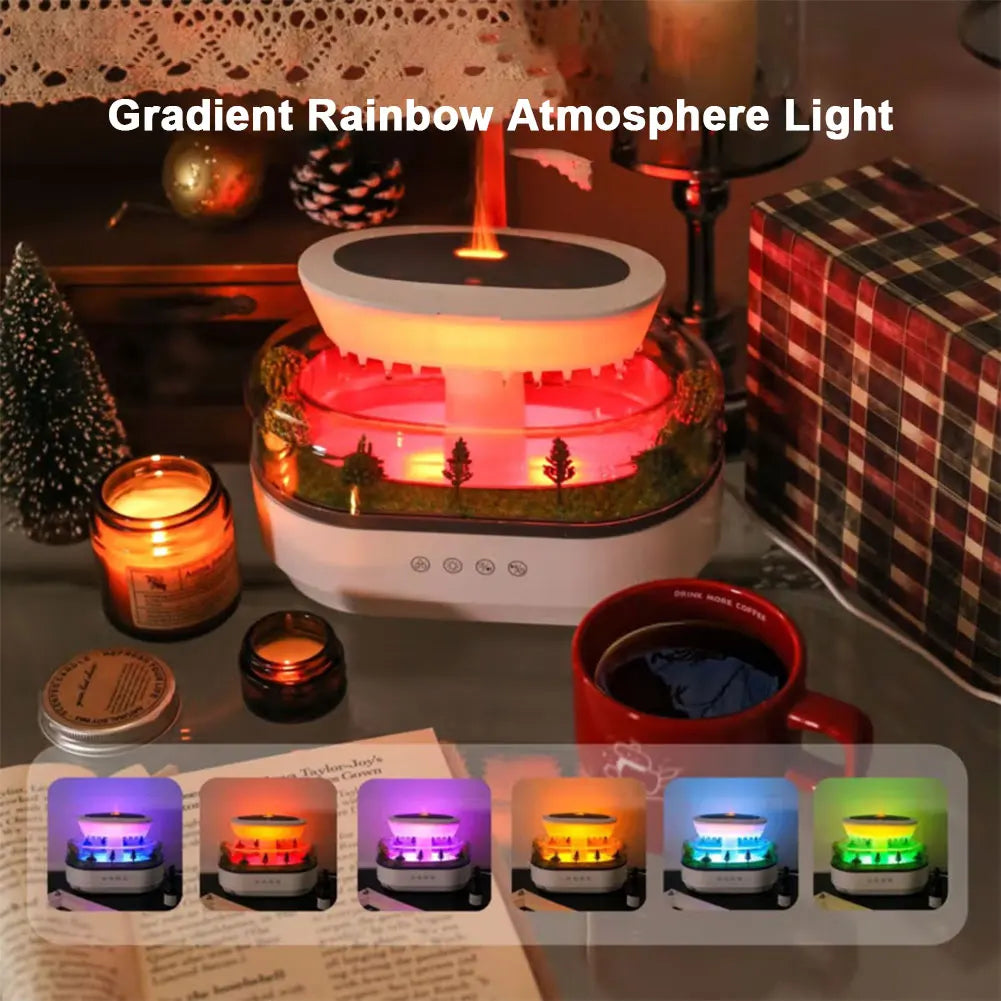 Rain Clouds Aroma Diffuser Air Humidifier With 7 Night Light