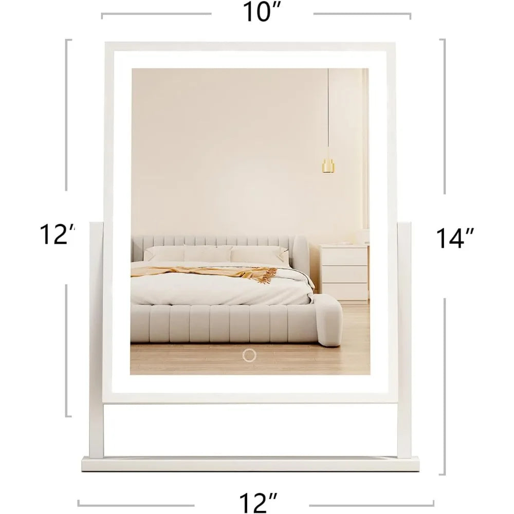 Lighted LED Makeup Mirror with Smart Touch Control