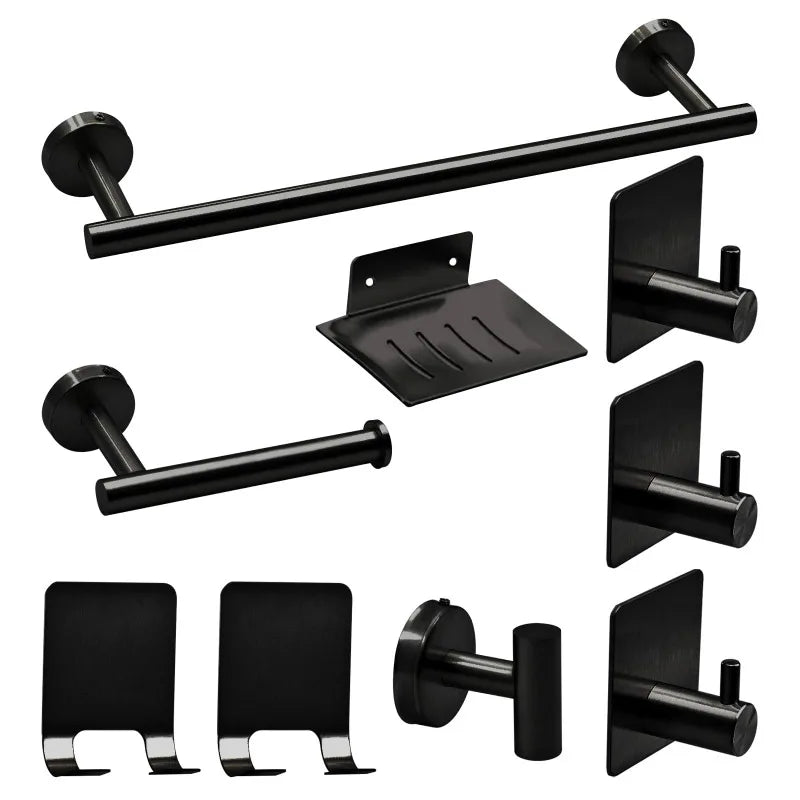 7 pcs Bathroom Towel Rack, Hardware Set Included