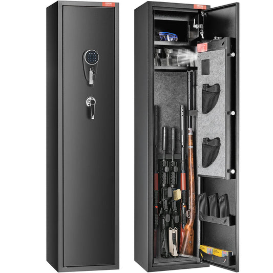 Gun Safe w/ Digital Keypad & Lock Gun Storage Cabinet with Removable Storage Shelf