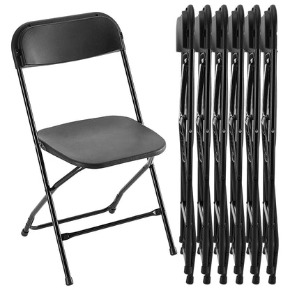 Plastic Seating - Metal Frame Folding Chair, 330LB Load Capacity, Lightweight and Portable