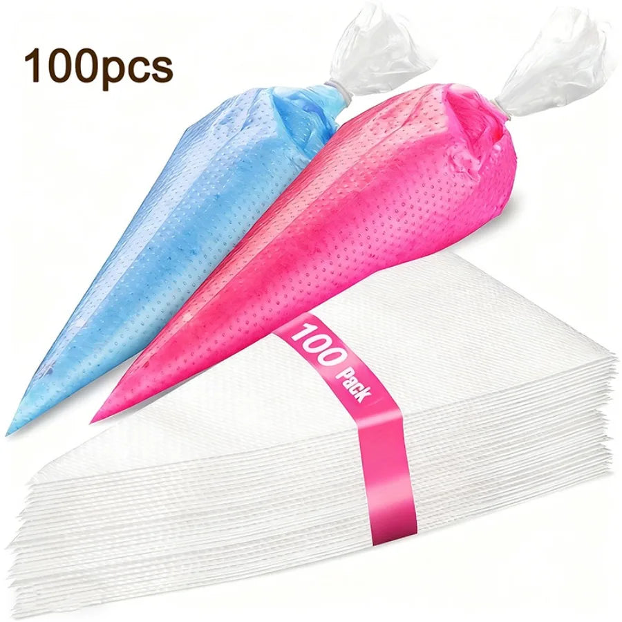 100Pcs Thickened Anti-Burst Piping Bags, Reusable Pastry Bags