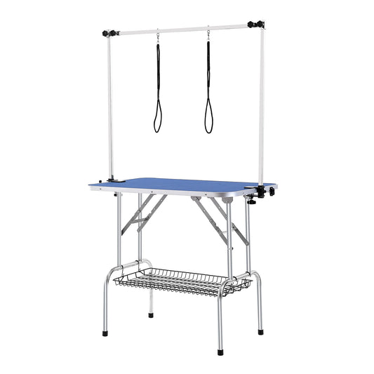 Pet Grooming Table Adjustable, Foldable with Arm(s), Clamp and Grooming Loop