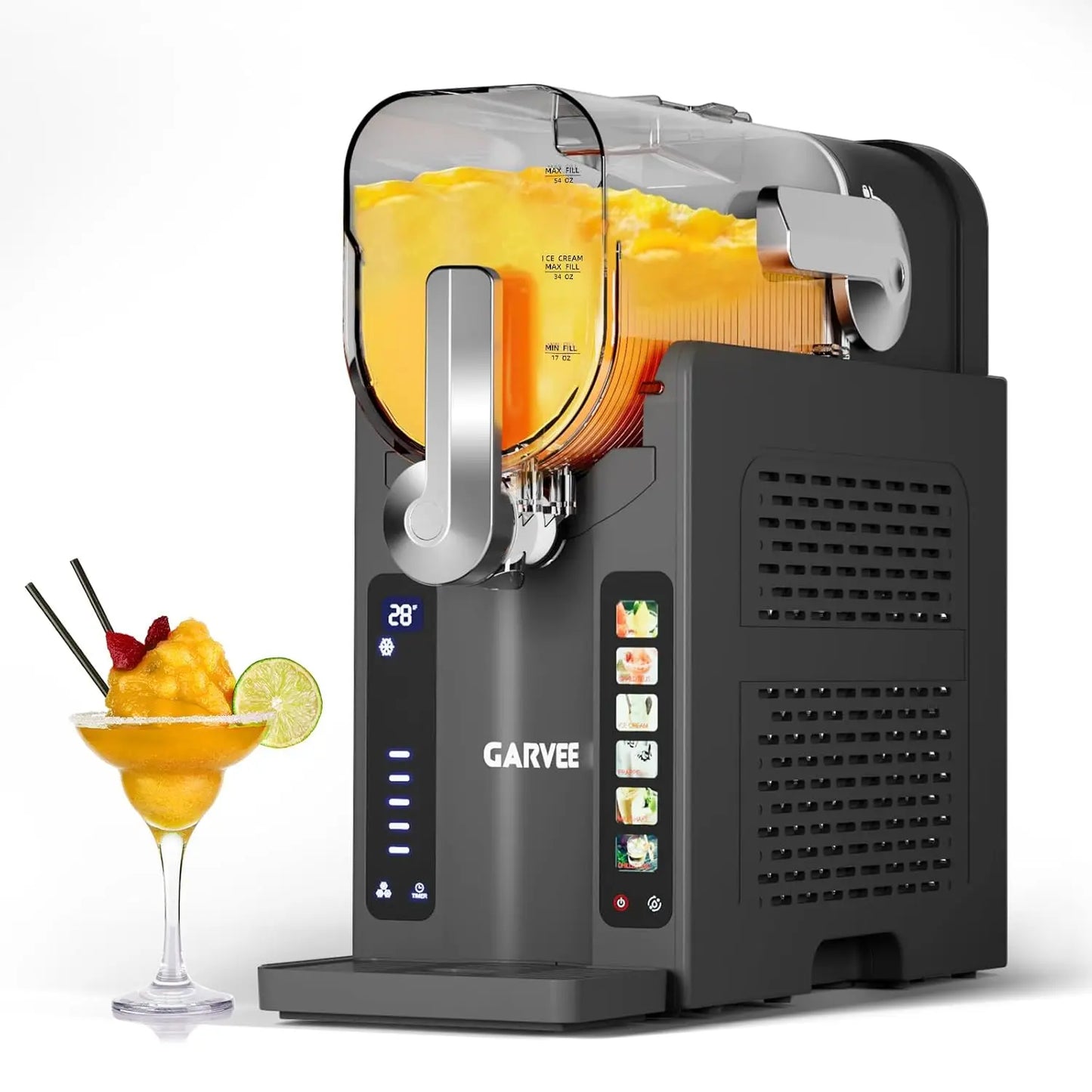 Slushie Machine, No Ice Needed, Frozen Drink Maker with LED Display