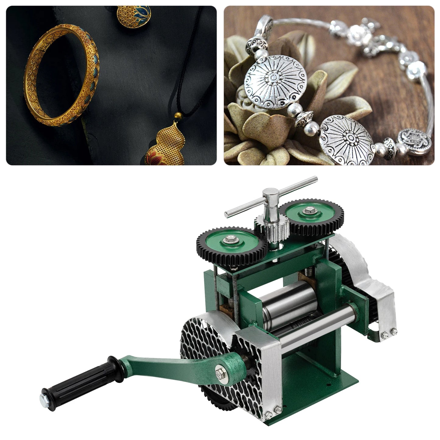 120mm Rolling Mill Jewelry Machine,  Adjustable Press Thickness -  Makes Exquisite Jewelry