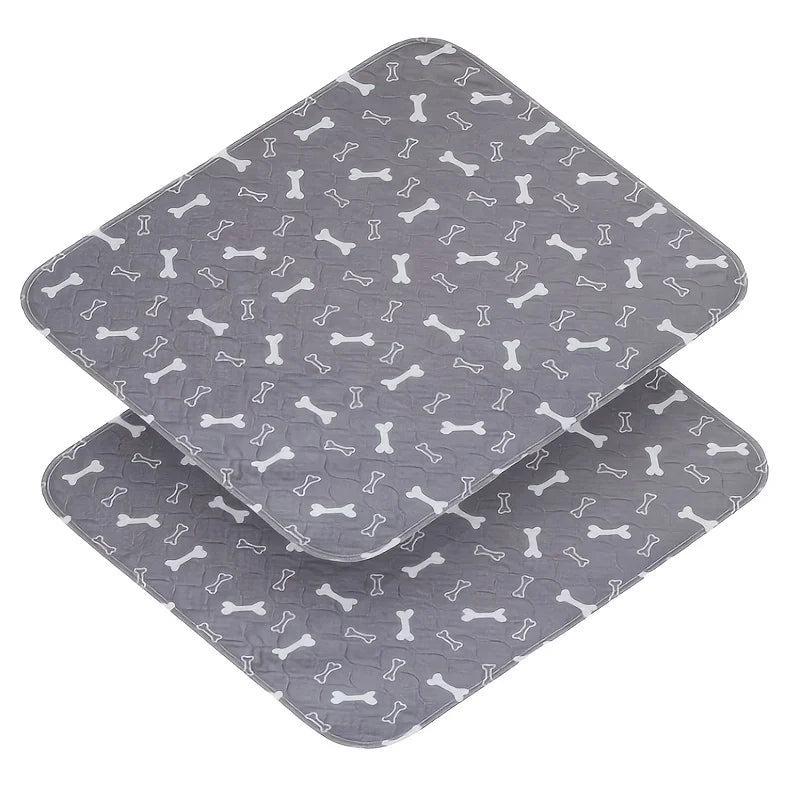 Washable Pee Pads, Set of 2, Reusable, Absorbent Pads, Non-Slip and Waterproof