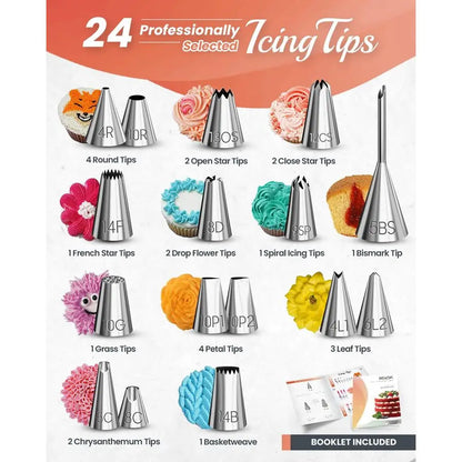 700PCs Cake Decorating Kit with Baking Supplies and Cake Turntable for Decorating