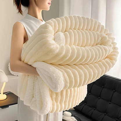 Weighted Fleece Blanket -Soft, Warm and Comfortable w/Sherpa