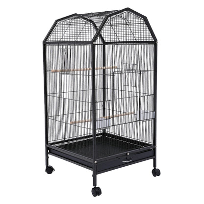 Large Play Bird Cage Stand with Lockable Wheels
