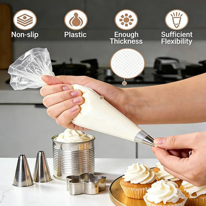 100Pcs Thickened Anti-Burst Piping Bags, Reusable Pastry Bags