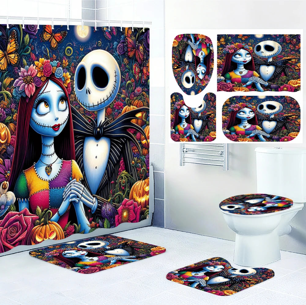 Disney Jack Bathroom Four-piece Set - Waterproof Shower Curtain