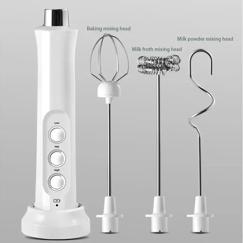 3 In 1 Wireless Handheld Electric Milk Foam Machine w/ blade attachments