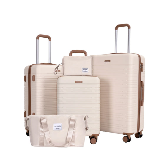 Hard Case Luggage Sets w/ 3 Suitcases with Double Spinner Wheels and TSA Lock