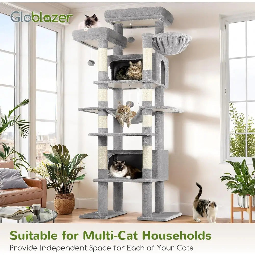 XXL Giant Cat Tree, 83 Inch, Heavy Duty w/Multi-Levels