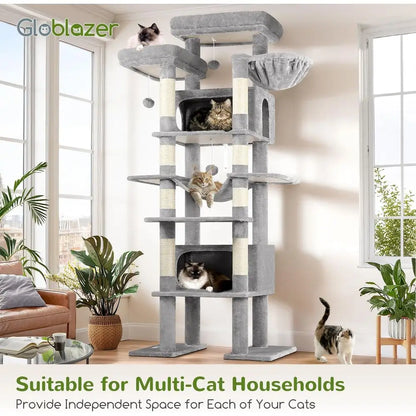 XXL Giant Cat Tree, 83 Inch, Heavy Duty w/Multi-Levels