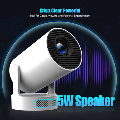 HY300 Pro + Projector w/ 5W Speaker, Built-in Android System, WiFi, and Remote Control