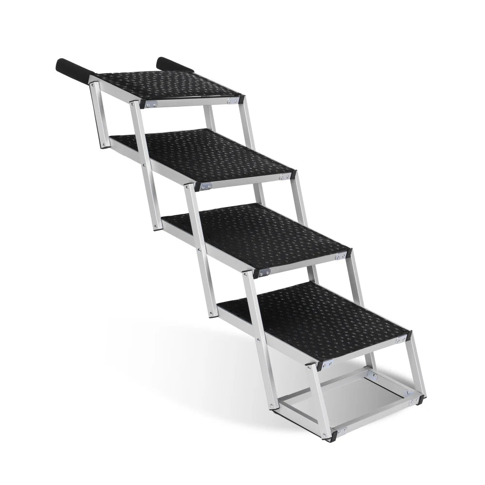 Foldable Dog Steps, Portable Pet Stairs with Non-Slip Surface & Reinforced Design