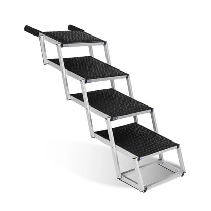 Foldable Dog Steps, Portable Pet Stairs with Non-Slip Surface & Reinforced Design