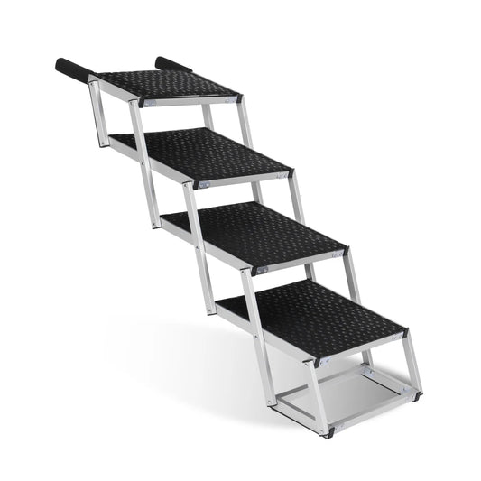 Foldable Dog Steps, Portable Pet Stairs with Non-Slip Surface & Reinforced Design
