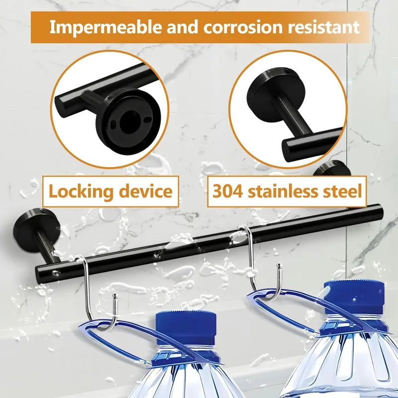 7 pcs Bathroom Towel Rack, Hardware Set Included