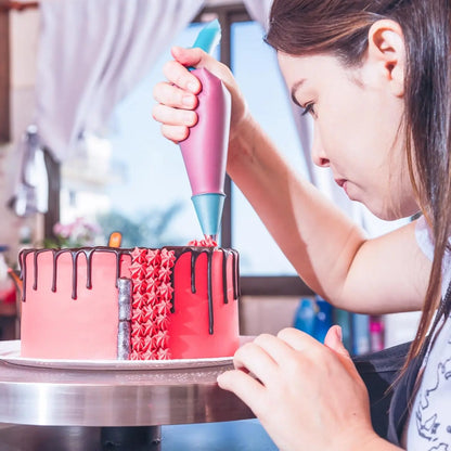 124-Piece Cake Decorating Kit with 100 Anti-Burst Piping Bags, 16 Tips, Reusable Pastry Bag & Accessories