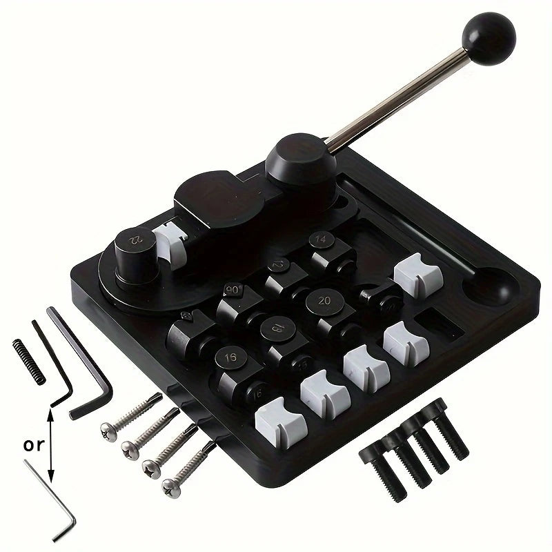 Metal Ring Bender Jewelry Making Tool , 6 Round Posts and Matching Dies