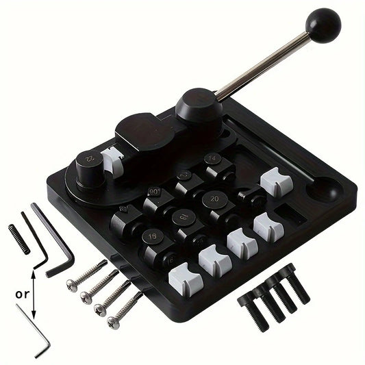 Metal Ring Bender Jewelry Making Tool , 6 Round Posts and Matching Dies