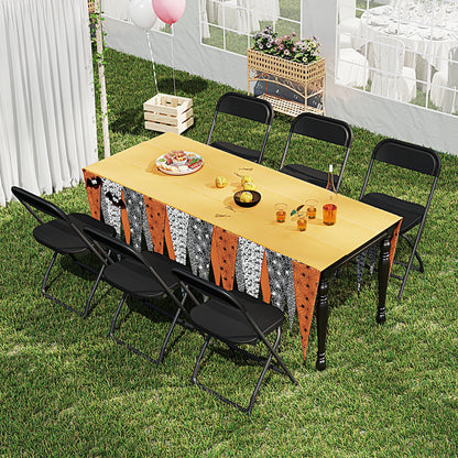 Plastic Seating/Metal Framing Folding Chairs with a 330LB Load Capacity, 10 Pack