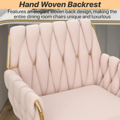 Velvet Desk/Vanity Chair, Modern, Height Adjustable w/ 360° Swivel