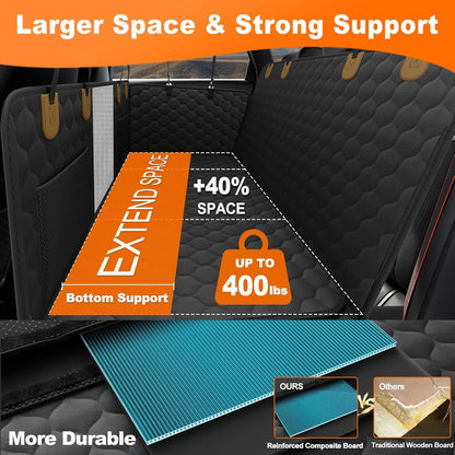 Waterproof Pet Travel Foldable Dog Mat w/Rear Car Seat  Protector