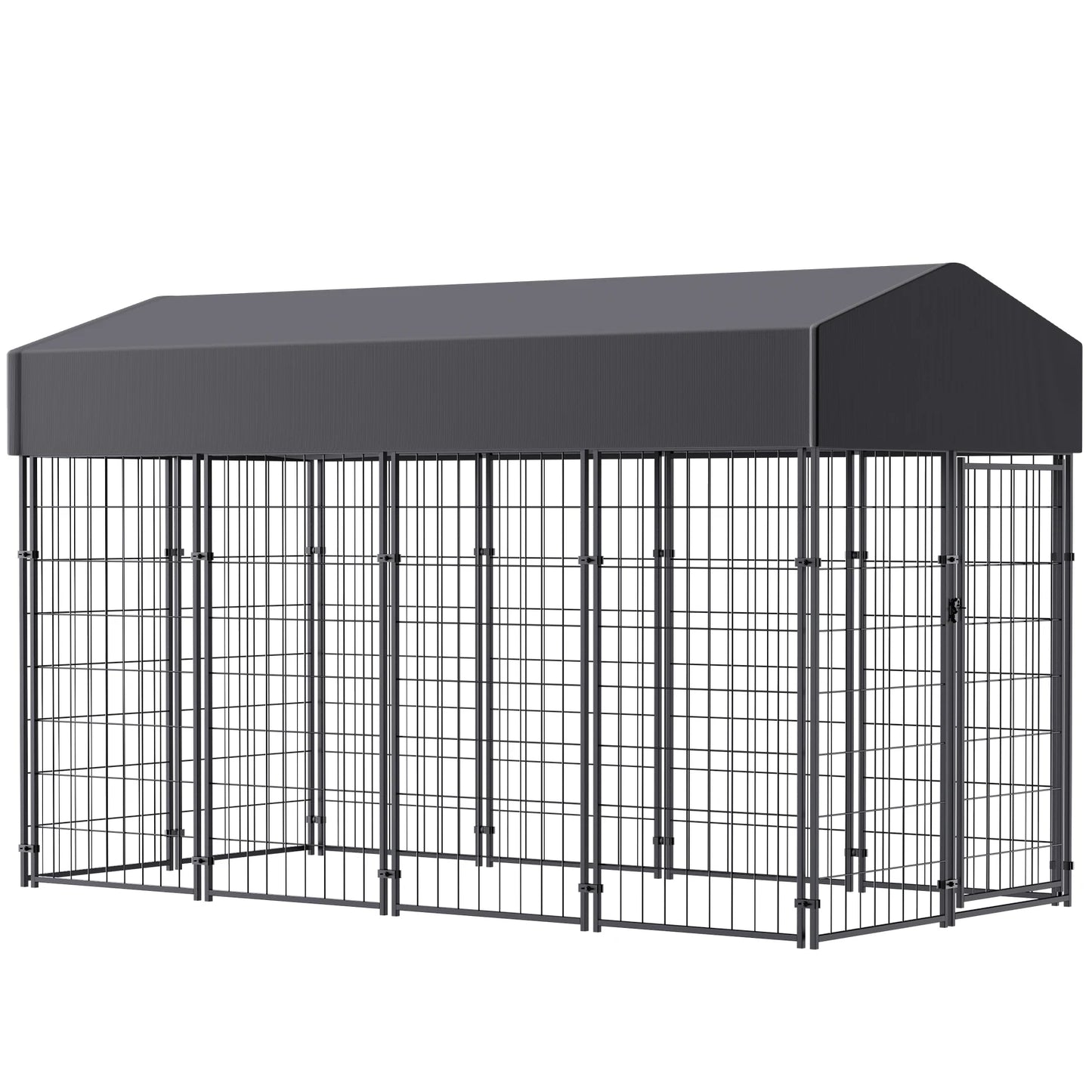 Large Pet Enclosure, Welded Wire with UV Protection, Waterproof  Roof Cover Heavy Duty